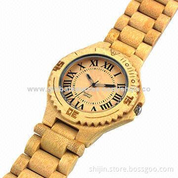 Bamboo wooden watch, Japan quartz movement, for men and women